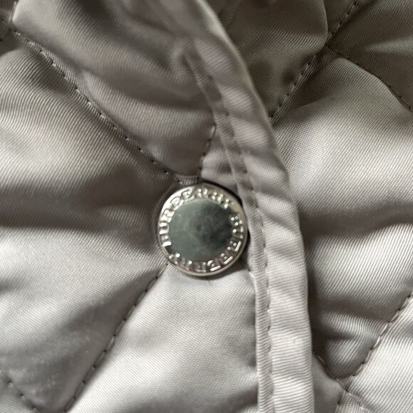 Burberry Jacket Toddler 2T Beige Diamond Quilted Snap Novacheck Lining - Picture 4 of 10